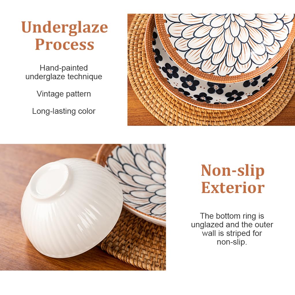 Supvox Ceramic Dinner Set Plates and Bowls Set for Kitchen, 6-Piece Dinnerware Sets Aesthetic Design Colored Glazes Porcelain Dinner Set Gifts Snacks Plates Dishes Plates, and Soup Bowls Set Supvox Ceramic Dinner Set Plates and Bowls Set for Kitchen, 6-Piece Dinnerware Sets Aesthetic Design Colored Glazes Porcelain Dinner Set Gifts Snacks Plates Dishes Plates, and Soup Bowls Set